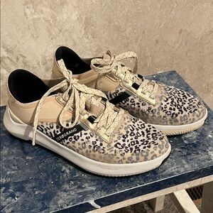 Cole Haan Leopard Print Sneakers - Beige and Black